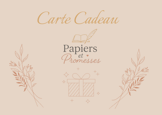 Carte Cadeau Papiers et Promesses !